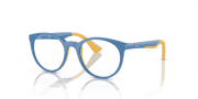 Clear Lenses, Polished Light Blue On Yellow Frame