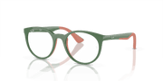 Clear Lenses, Polished Green On Pink Frame