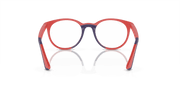 Demo Lens Lenses, Polished Red On Blue Frame