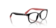 Clear Lenses, Polished Black On Red Frame