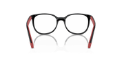 Clear Lenses, Polished Black On Red Frame