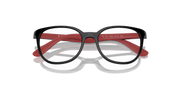 Clear Lenses, Polished Black On Red Frame