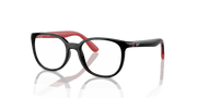 Clear Lenses, Polished Black On Red Frame