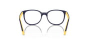 Clear Lenses, Polished Dark Blue On Yellow Frame