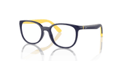 Clear Lenses, Polished Dark Blue On Yellow Frame