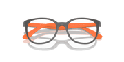 Clear Lenses, Polished Dark Grey On Orange Frame