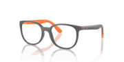 Clear Lenses, Polished Dark Grey On Orange Frame