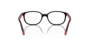 Clear Lenses, Polished Black On Red Frame