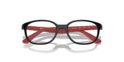 Clear Lenses, Polished Black On Red Frame