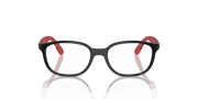 Clear Lenses, Polished Black On Red Frame