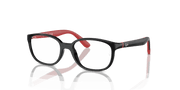 Clear Lenses, Polished Black On Red Frame