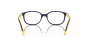 Clear Lenses, Polished Dark Blue On Yellow Frame