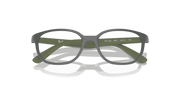 Clear Lenses, Polished Dark Grey On Green Frame