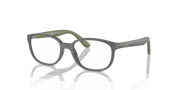 Clear Lenses, Polished Dark Grey On Green Frame