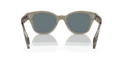 Dark Blue Lenses, Polished Transparent Green Frame