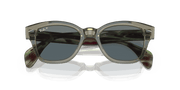 Dark Blue Lenses, Polished Transparent Green Frame