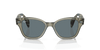 [Dark Blue Lenses, Polished Transparent Green Frame]