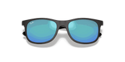 Blue Flash Lenses, Matte Black Frame