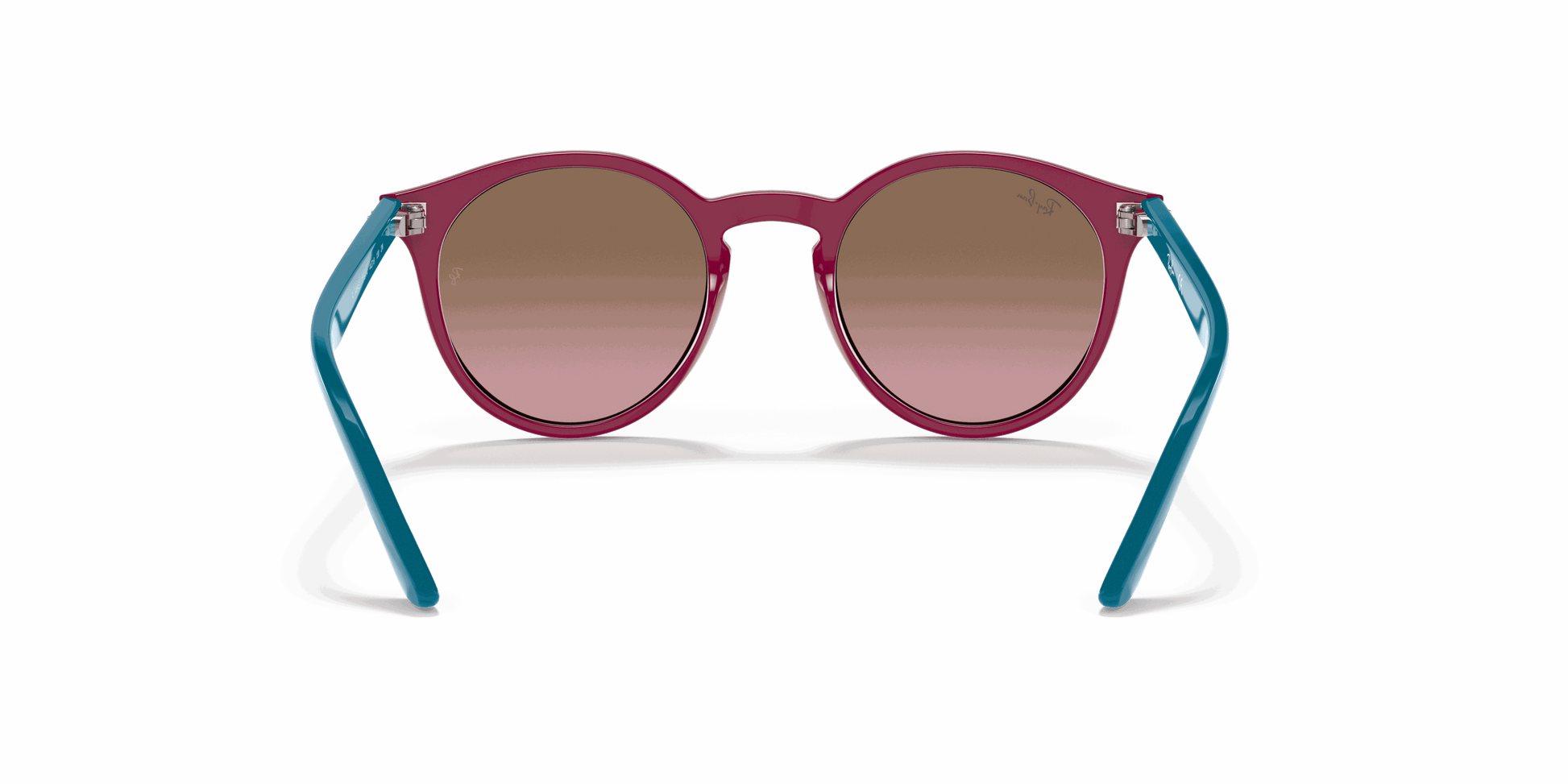[Violet Gradient Brown Lenses, Polished Fuchsia Fluo Frame]