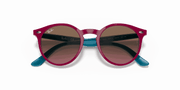 Violet Gradient Brown Lenses, Polished Fuchsia Fluo Frame