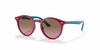 [Violet Gradient Brown Lenses, Polished Fuchsia Fluo Frame]