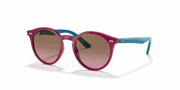 Violet Gradient Brown Lenses, Polished Fuchsia Fluo Frame