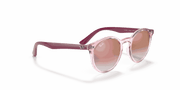 Clear Gradient Red Mirror Red Lenses, Polished Transparent Pink Frame