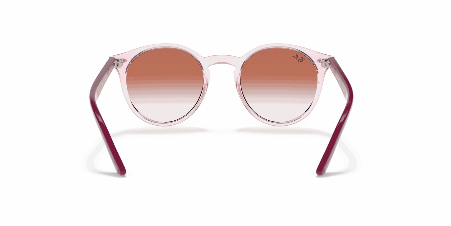 [Clear Gradient Red Mirror Red Lenses, Polished Transparent Pink Frame]