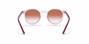 Clear Gradient Red Mirror Red Lenses, Polished Transparent Pink Frame