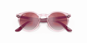 Clear Gradient Red Mirror Red Lenses, Polished Transparent Pink Frame