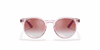 [Clear Gradient Red Mirror Red Lenses, Polished Transparent Pink Frame]