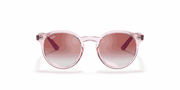 Clear Gradient Red Mirror Red Lenses, Polished Transparent Pink Frame