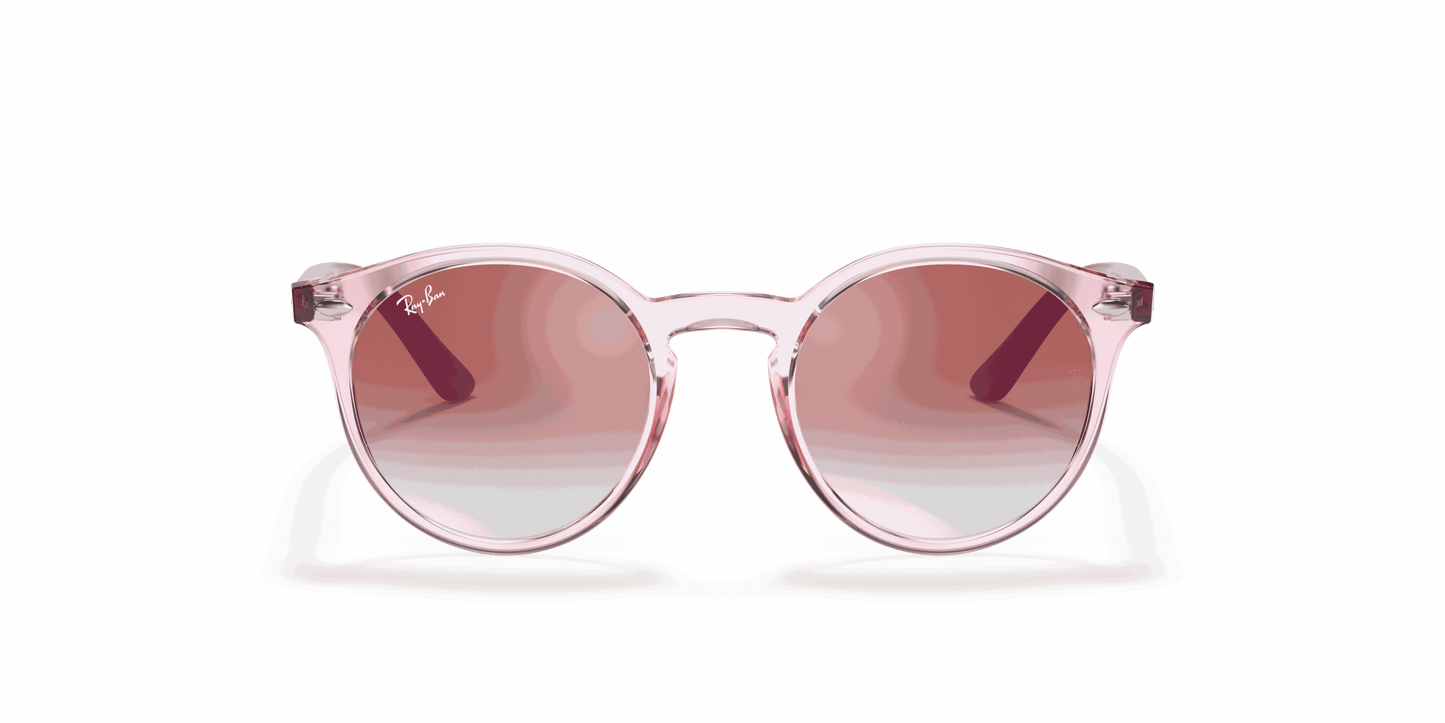 [Clear Gradient Red Mirror Red Lenses, Polished Transparent Pink Frame]