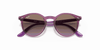 [Violet Gradient Brown Lenses, Polished Transparent Fuxia Frame]