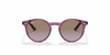 [Violet Gradient Brown Lenses, Polished Transparent Fuxia Frame]