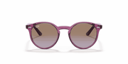 Violet Gradient Brown Lenses, Polished Transparent Fuxia Frame