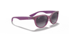 [Light Grey/Dark Grey Lenses, Matte Transparent Fuchsia Frame]