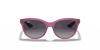 [Light Grey/Dark Grey Lenses, Matte Transparent Fuchsia Frame]