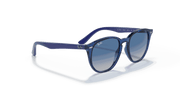 Grey Gradient Blue Lenses, Polished Transparent Blue Frame