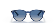 Grey Gradient Blue Lenses, Polished Transparent Blue Frame