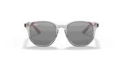 Grey Mirror Silver Lenses, Polished Transparent Grey Frame