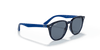 [Dark Blue Lenses, Polished Transparent Blue Frame]