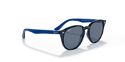 Dark Blue Lenses, Polished Transparent Blue Frame