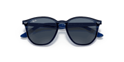 Dark Blue Lenses, Polished Transparent Blue Frame