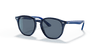 [Dark Blue Lenses, Polished Transparent Blue Frame]