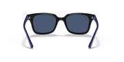 Dark Blue Lenses, Polished Black Frame