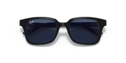 Dark Blue Lenses, Polished Black Frame