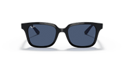 Dark Blue Lenses, Polished Black Frame