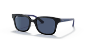 Dark Blue Lenses, Polished Black Frame