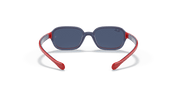 Dark Blue Lenses, Polished Red On Blue Frame